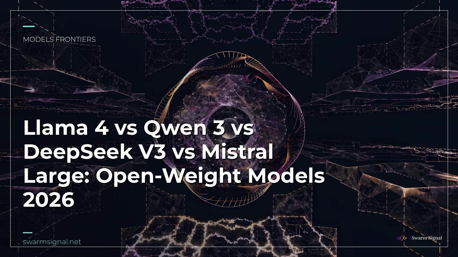 Comparison chart of open-weight AI models Llama 4, Qwen 3, DeepSeek V3, and Mistral Large 2 for 2026